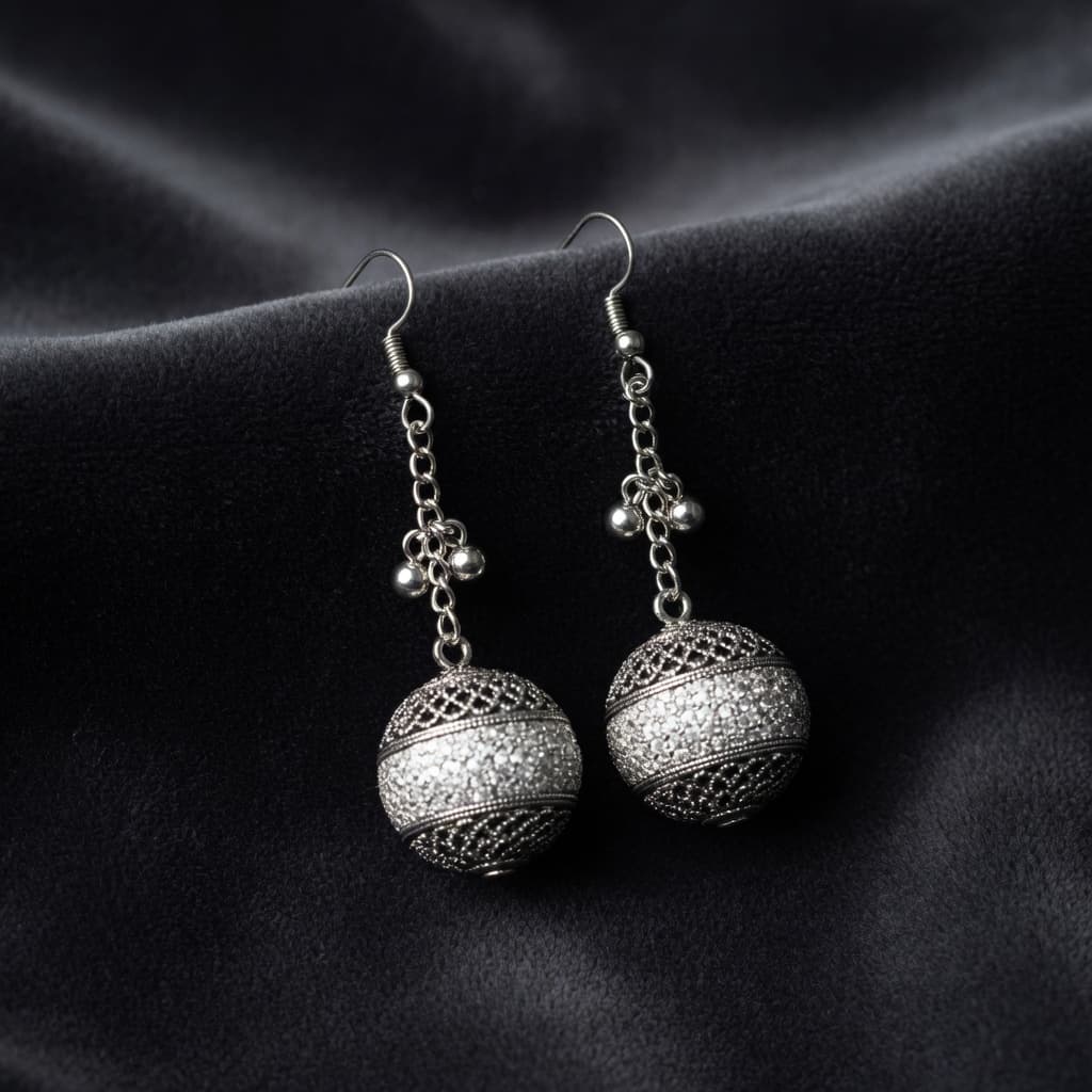 Silver Cascade Dangle Earrings