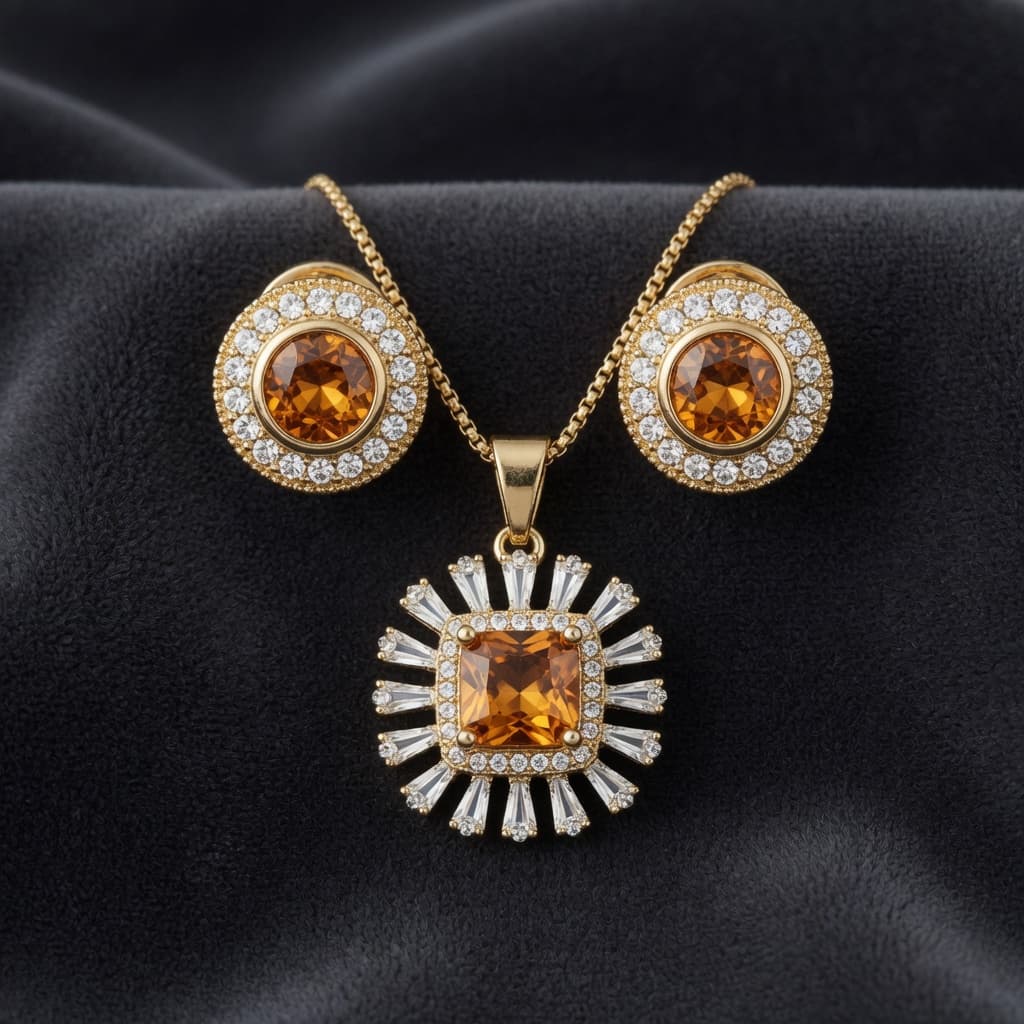 Square Pendant Duo Set