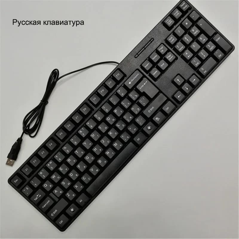 Spanish French  Russian Arabic Letter keycaps Keyboard Gaming Keyboard Usb Wired 104 Keys  For Computer — image 2 of 6