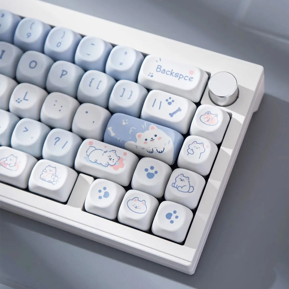 95 Keys artoon Cute Puppy Cat Kitty Keycaps GMK PBT Keycap MOA Profile Dye Sublimation For  DIY Mechanical Keyboard Girls Gift — image 1 of 6