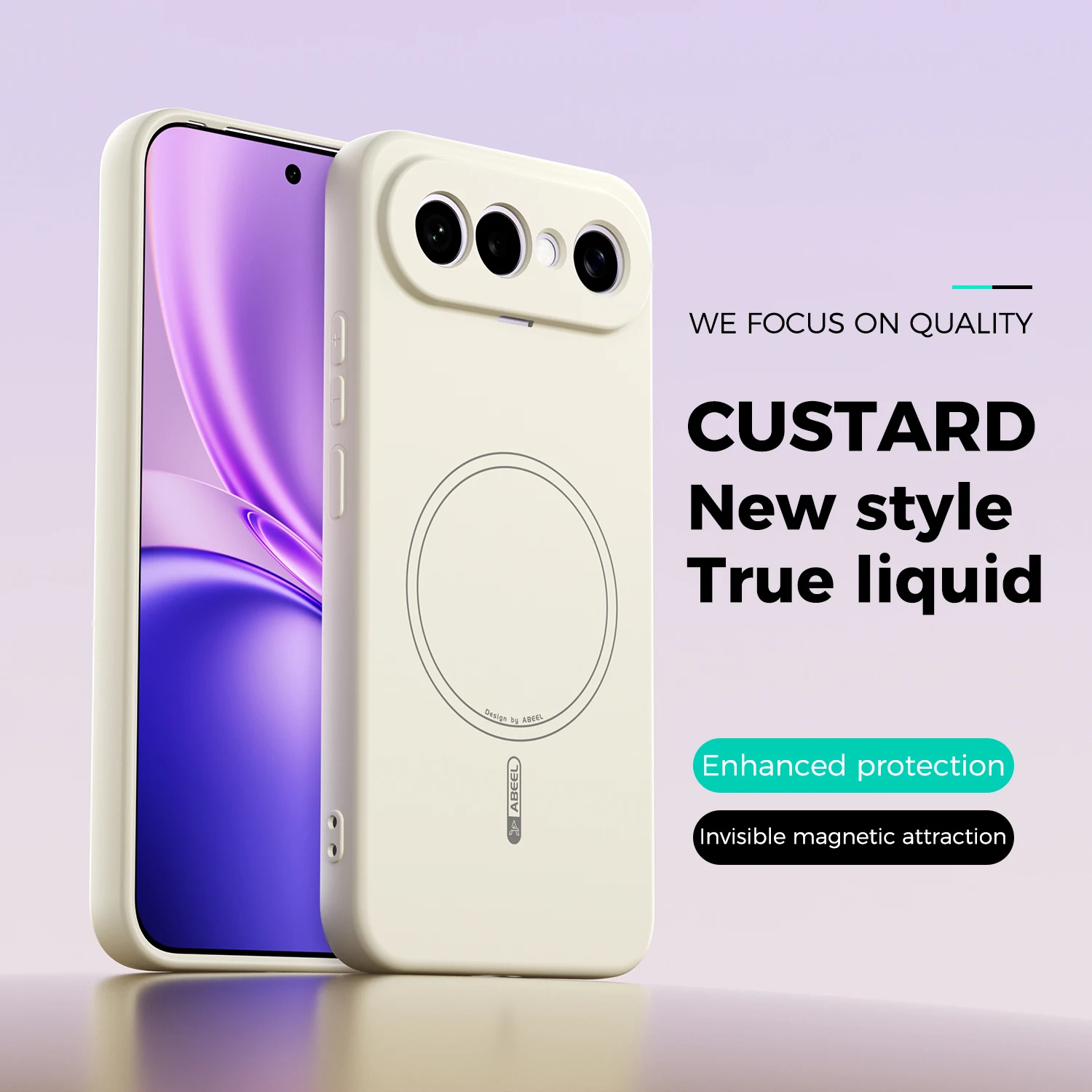Fashion Phone Case For Vivo X300 FE X200 Pro Magnetic Skin Friendly Hand Feel Liquid Silicone Cover Solid Color Soft Fundas — image 1 of 6