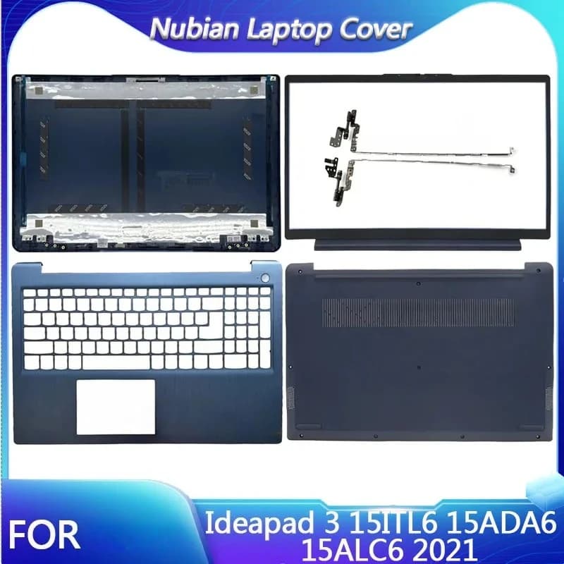 New Cover For Ideapad 3 15ITL6 15ADA6 15ALC6 2021Laptop LCD Back Cover Front Bezel Palmrest Hinges Bottom Case Blue