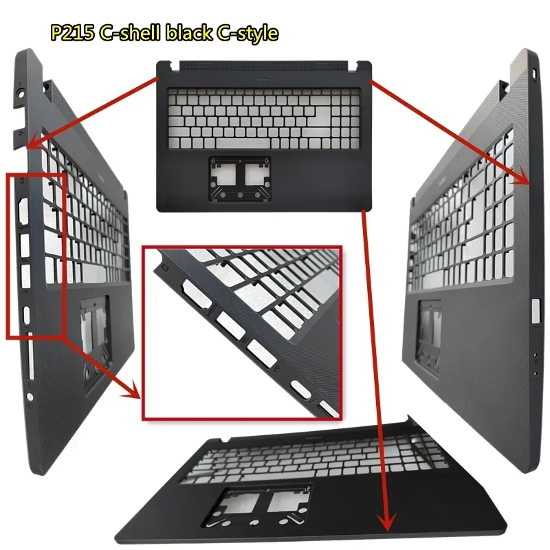 New For TravelMate P215-52 P215-53 P50 N19Q8 Laptop Palmrest/Bottom Case Hinges Black Repalce Cover — image 2 of 4