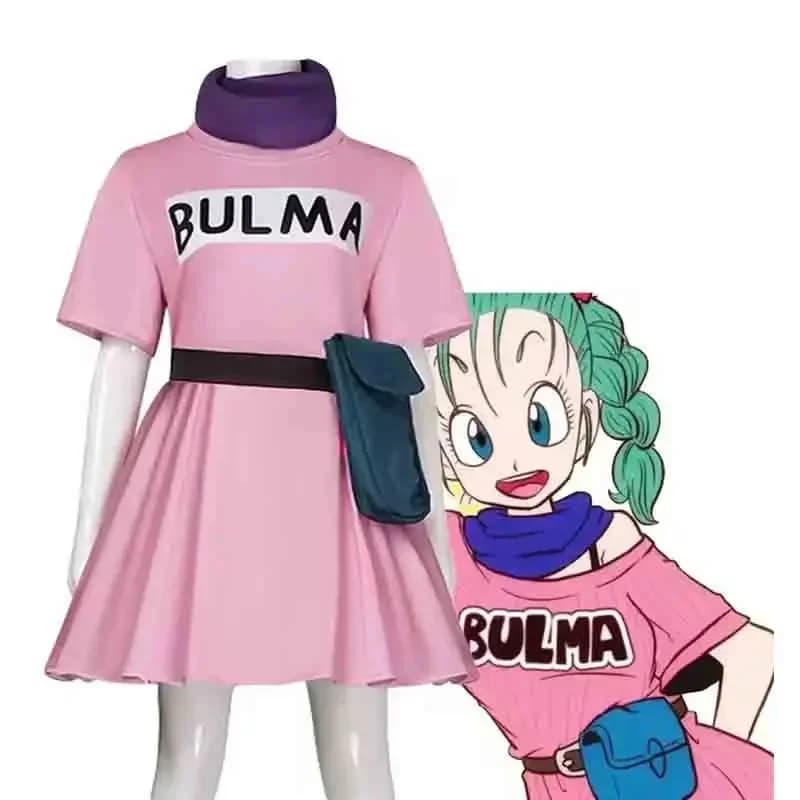 Haha❖Anime Bulma Coplay Cotume Pink Dre Uniform Kawaii  Full Set Outfit Halloween ... — image 2 of 5