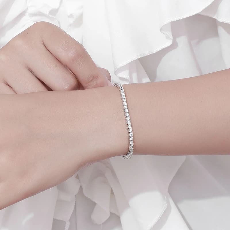 Knobspin 2mm Moissanite Tennis Bracelet 925 — image 5 of 5