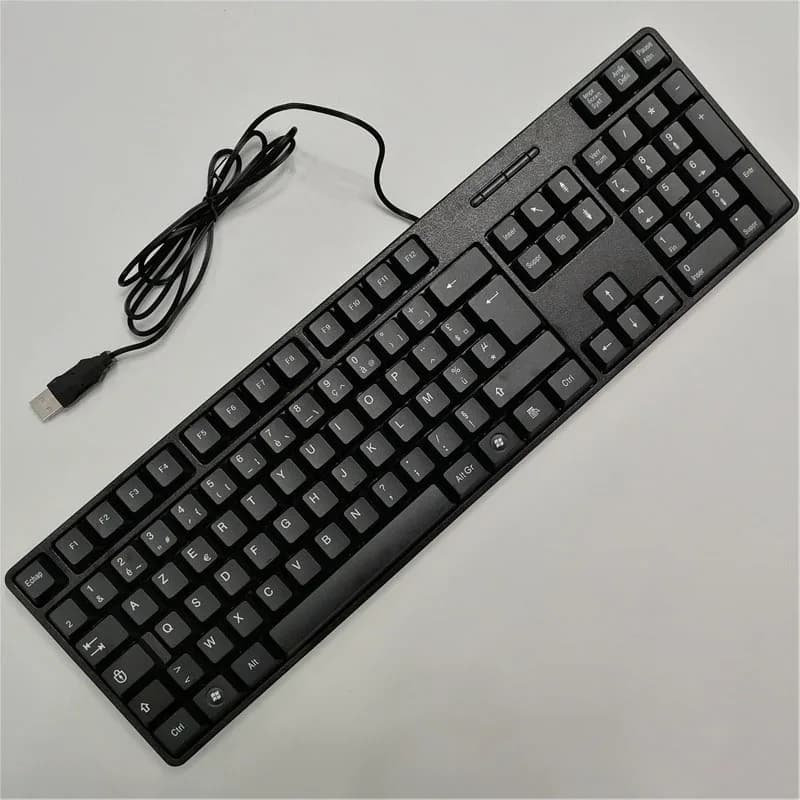 Spanish French  Russian Arabic Letter keycaps Keyboard Gaming Keyboard Usb Wired 104 Keys  For Computer — image 6 of 6