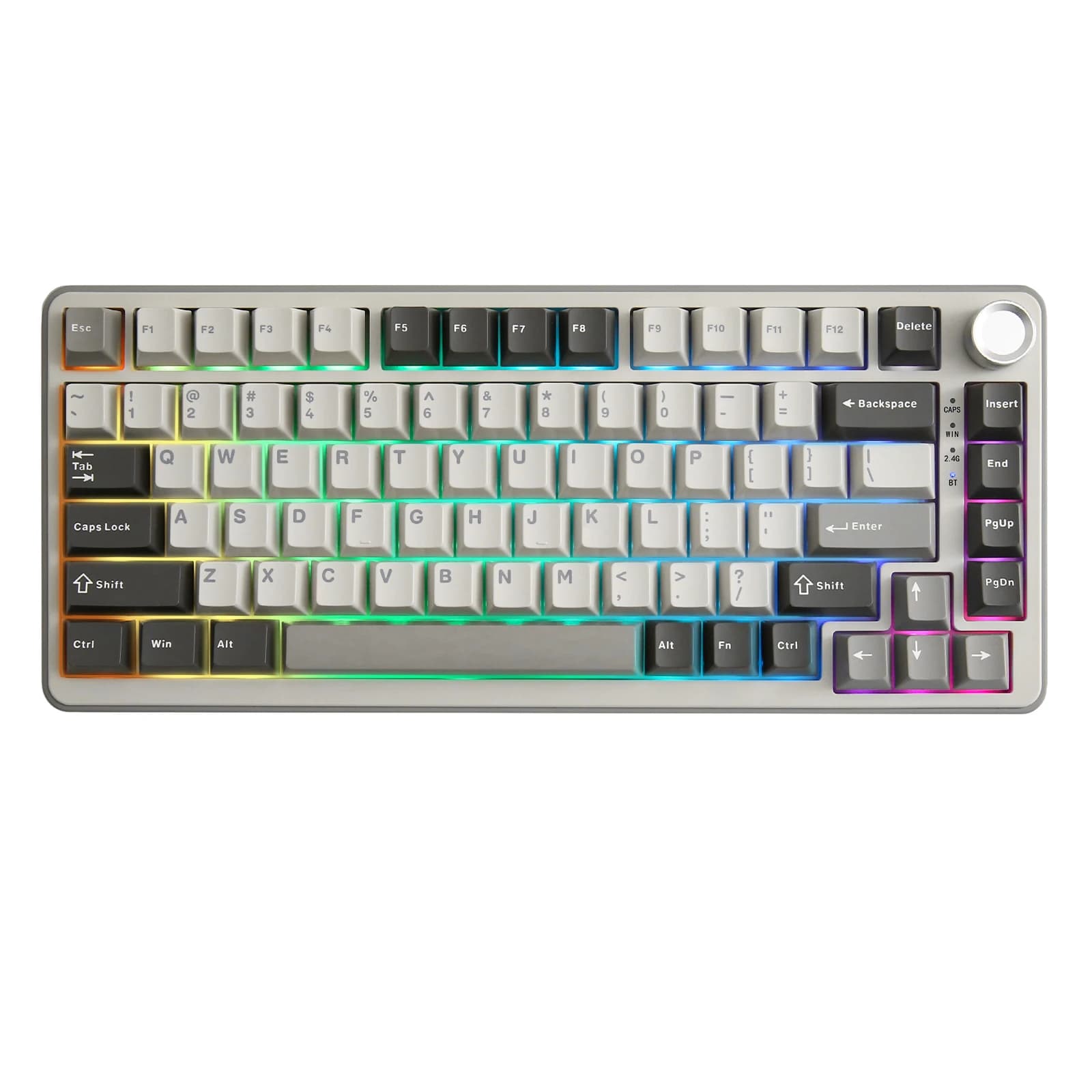 YUNZII B75 PRO 82-Key Wireless Mechanical Gaming Keyboard, Gasket Hot Swap Custom RGB 75% BT/Type-C/2.4G Creamy Knob Keyboard — image 1 of 6
