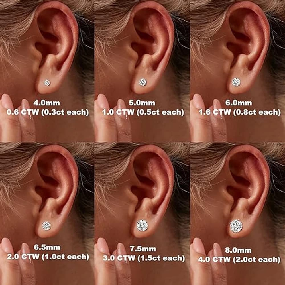 Knobspin 2.0ct Moissanite Stud Earrings — image 5 of 5