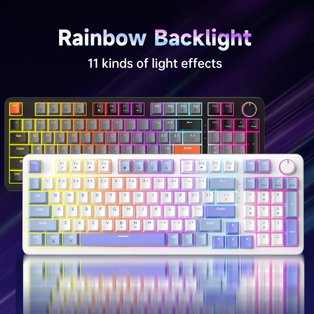 Zifriend AG98 Mechanical Keyboard Gasket Mount RGB Backlit Full Key Hot-Swappable for Gaming & Esports Wired — image 1 of 6