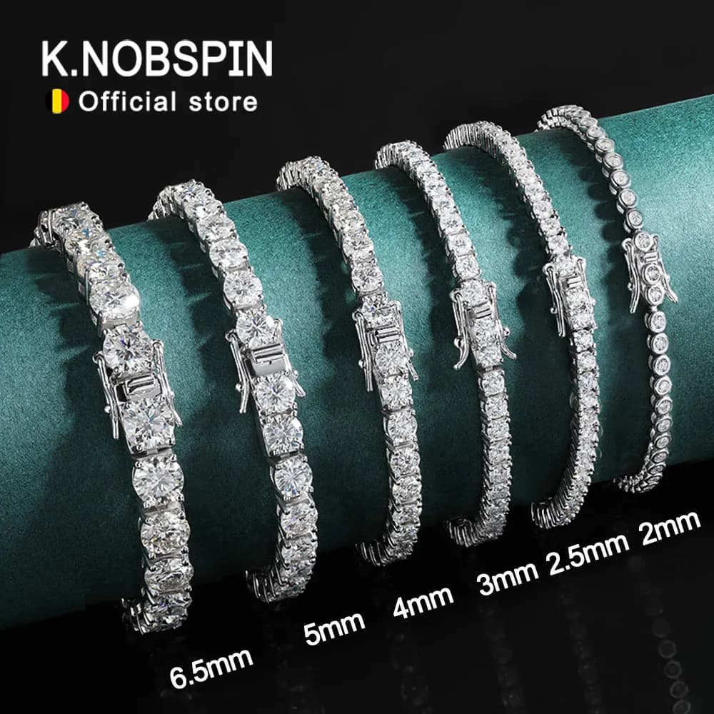 Knobspin 2mm Moissanite Tennis Bracelet 925