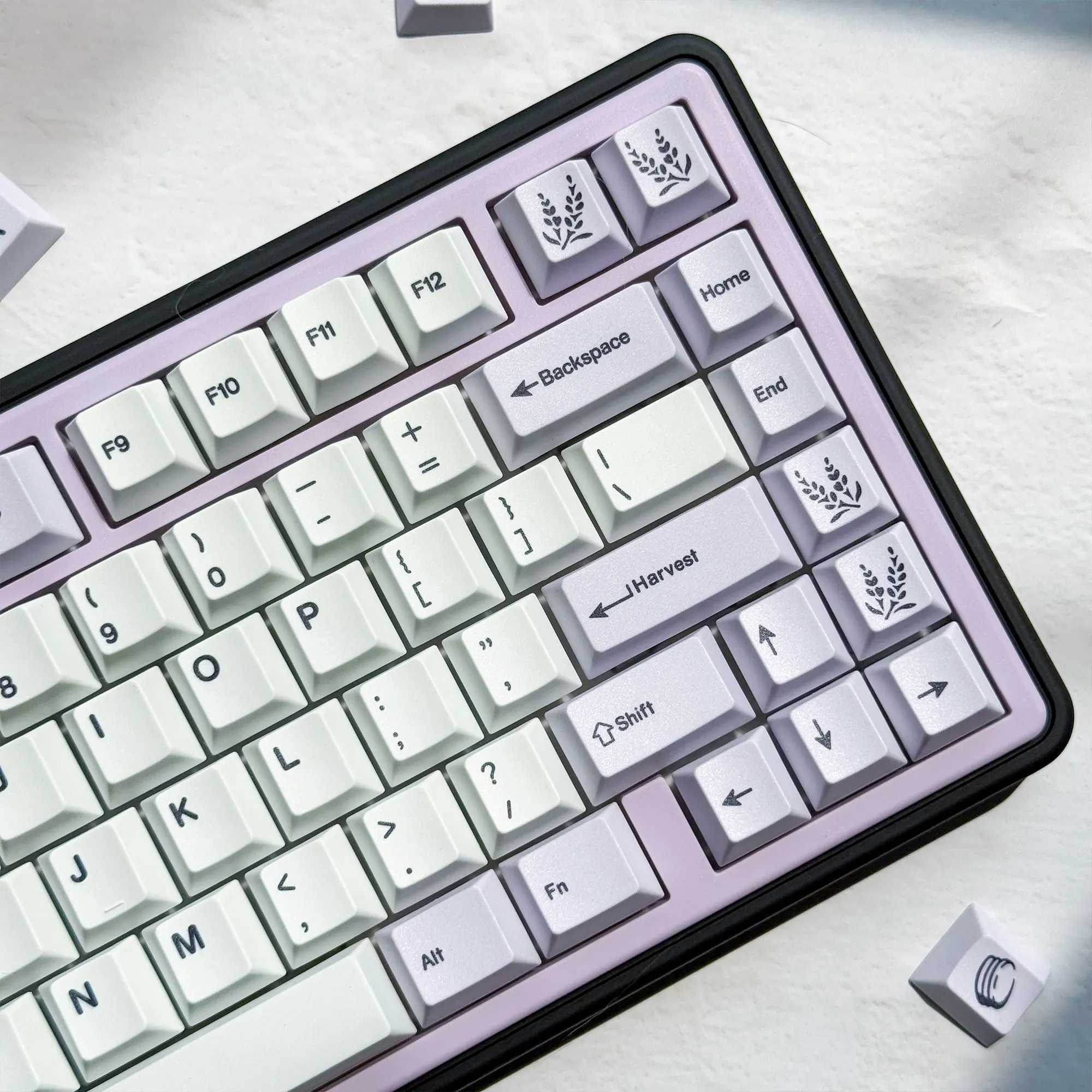 Lavender Theme Keycaps PBT Material Cherry Profile 1.7mm Thick Dye Sublimation Mechanical Keyboard Keycaps — image 5 of 6
