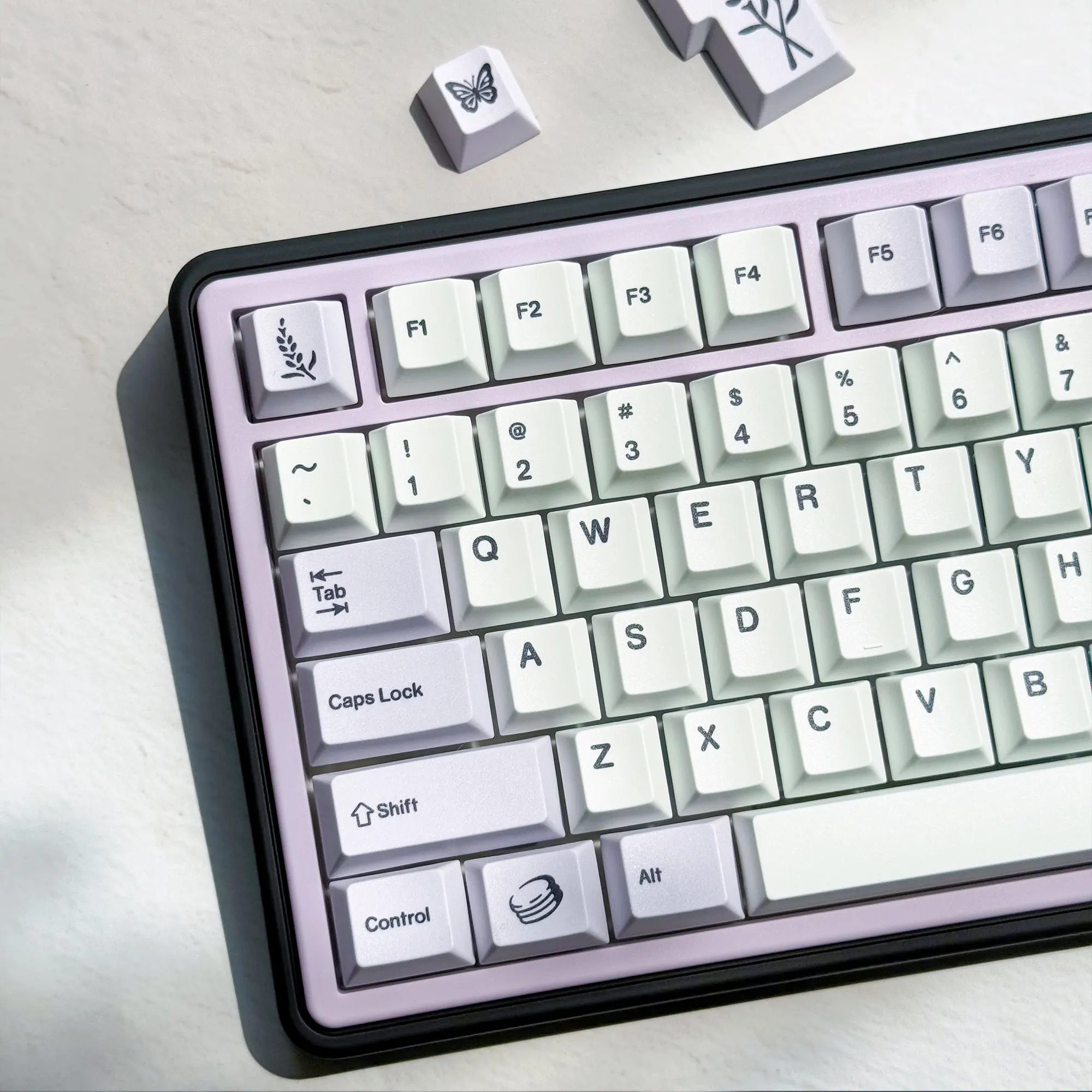 Lavender Theme Keycaps PBT Material Cherry Profile 1.7mm Thick Dye Sublimation Mechanical Keyboard Keycaps — image 4 of 6