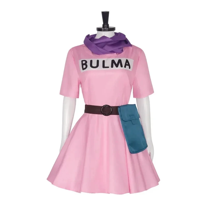 Haha❖Anime Bulma Coplay Cotume Pink Dre Uniform Kawaii  Full Set Outfit Halloween ...