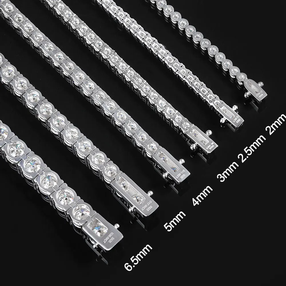 Knobspin 2mm Moissanite Tennis Bracelet 925 — image 3 of 5