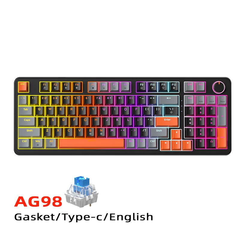 Zifriend AG98 Mechanical Keyboard Gasket Mount RGB Backlit Full Key Hot-Swappable for Gaming & Esports Wired — image 6 of 6