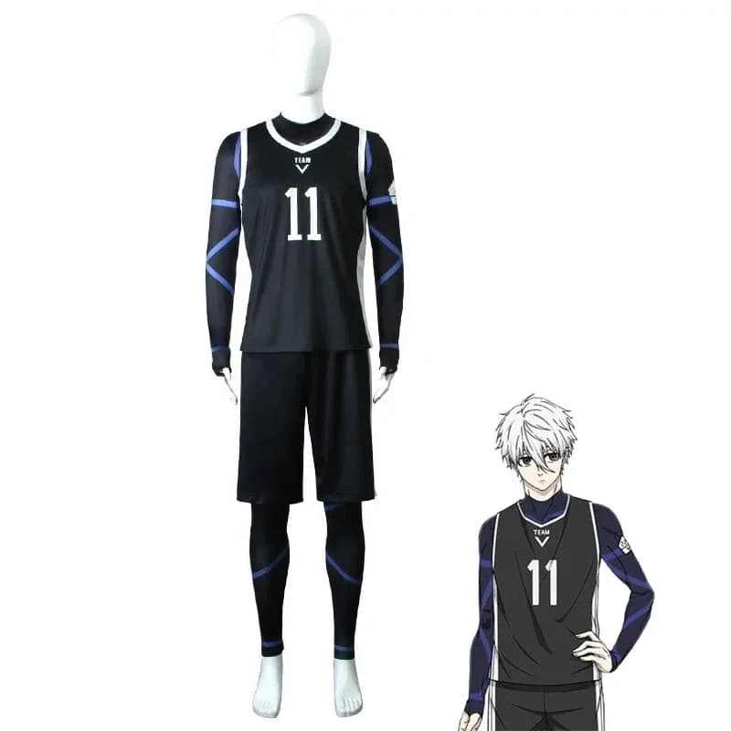 ▨♨◐Nagi Seishiro Cosplay Jersey Anime Seishiro Nagi Cosplay Costume Jumpsuit Wig F... — image 4 of 5