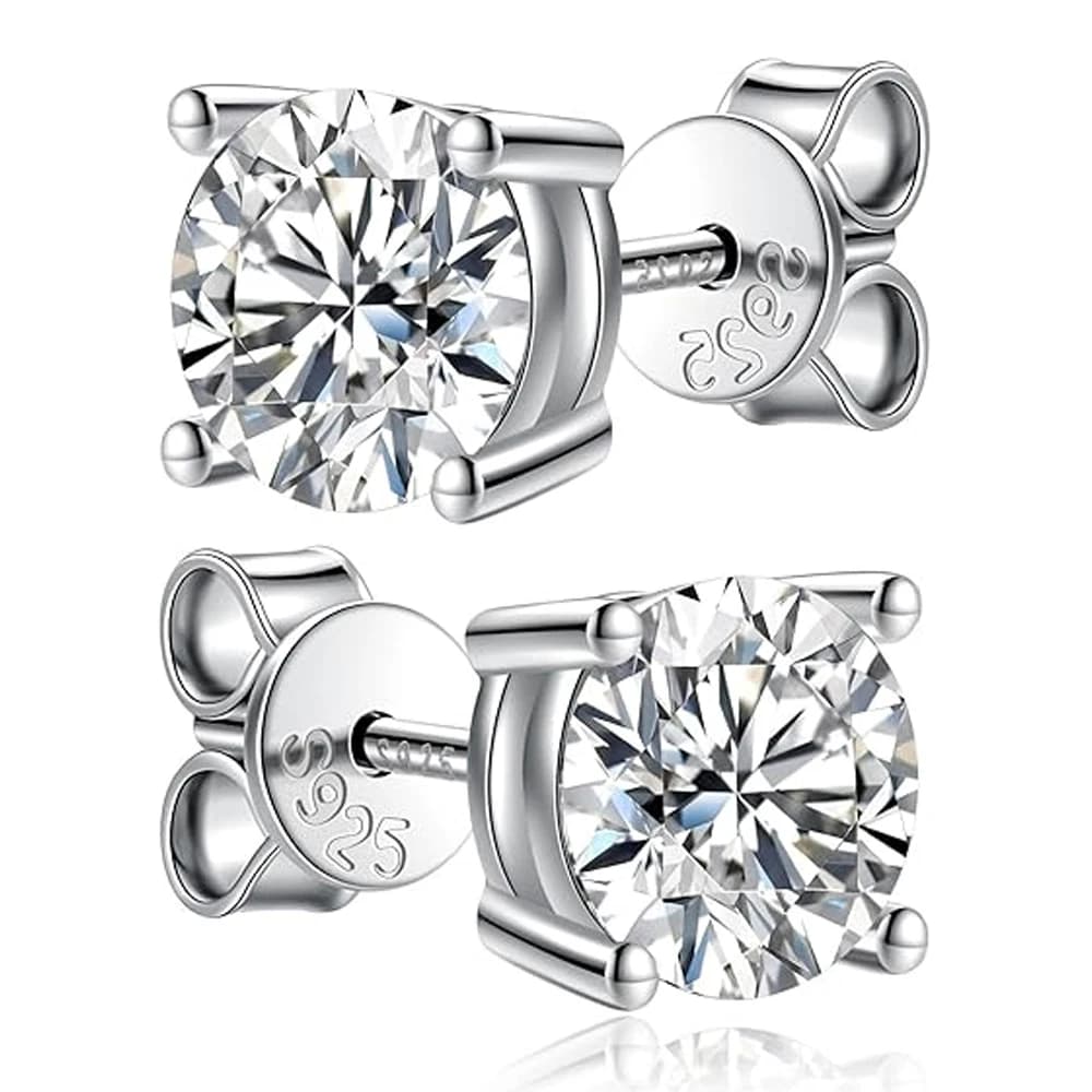 Knobspin 2.0ct Moissanite Stud Earrings — image 2 of 5
