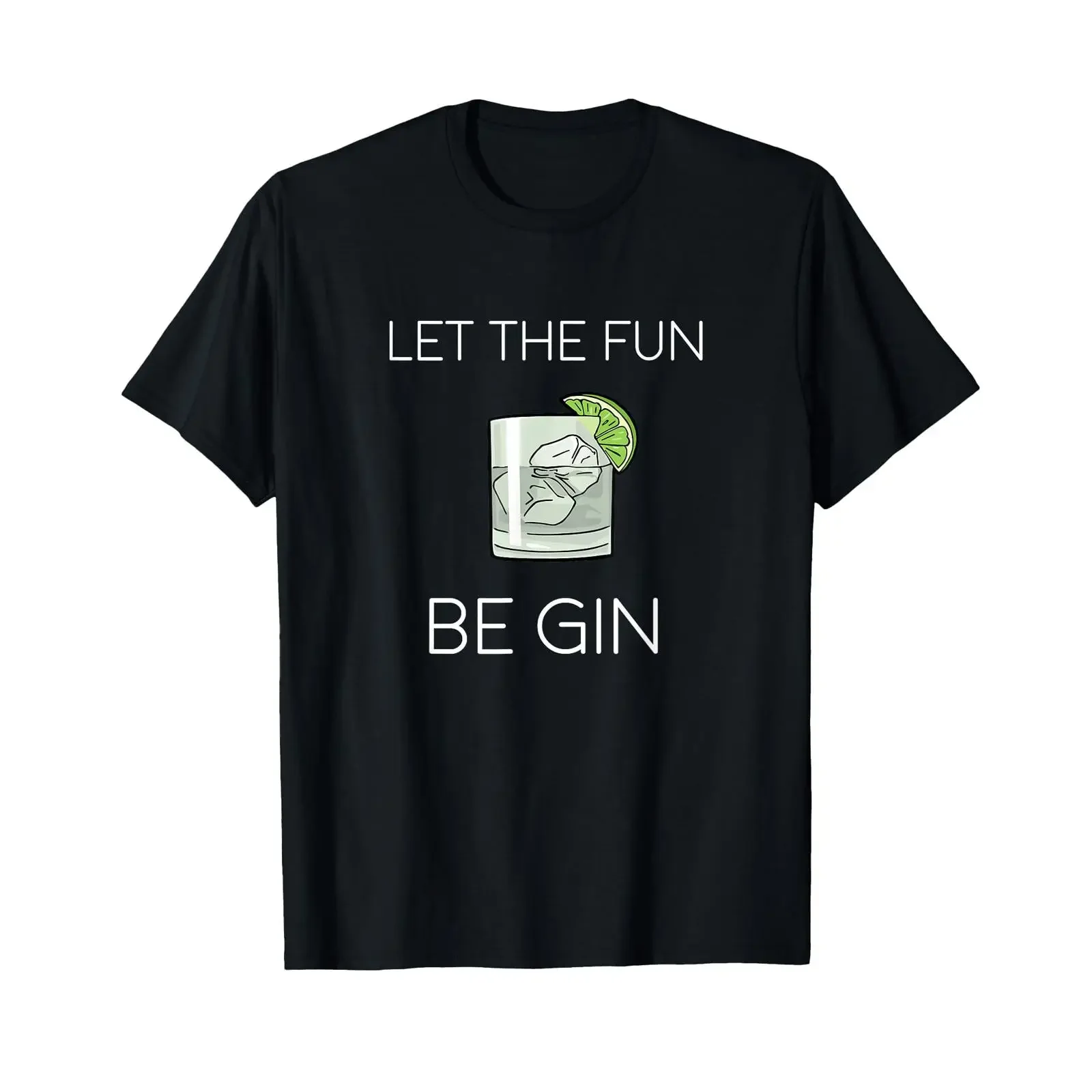 Let The Fun Be Gin T Shirt vintage Washed Slightly Stretched Breathable Unisex graphic streetwear Stylish homme Versatile — image 1 of 6