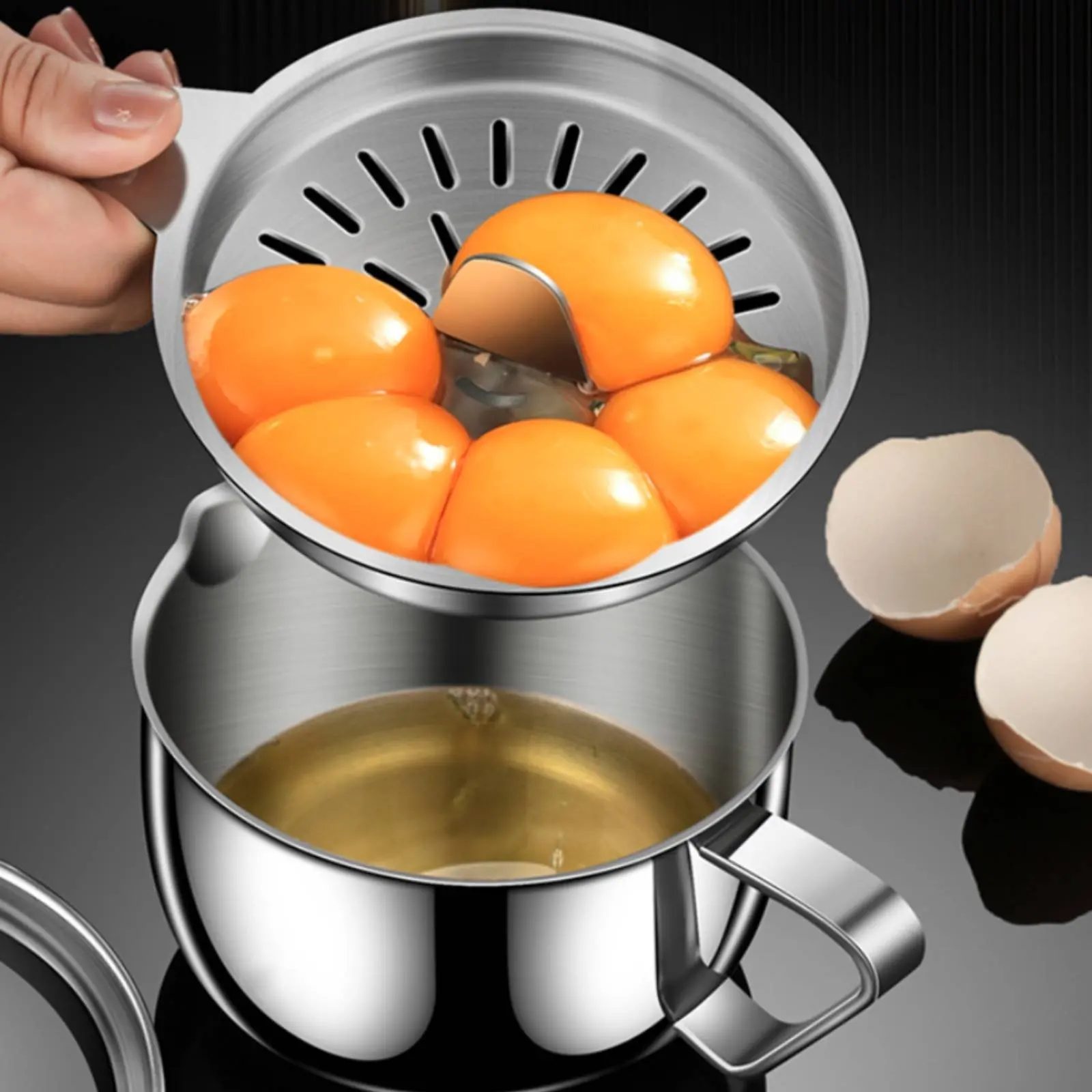Lidded Egg Separator White Separator Perforated Egg Separator White Separator Cup Kitchen Tool Wide Rim Kitchenware Easy To — image 3 of 6