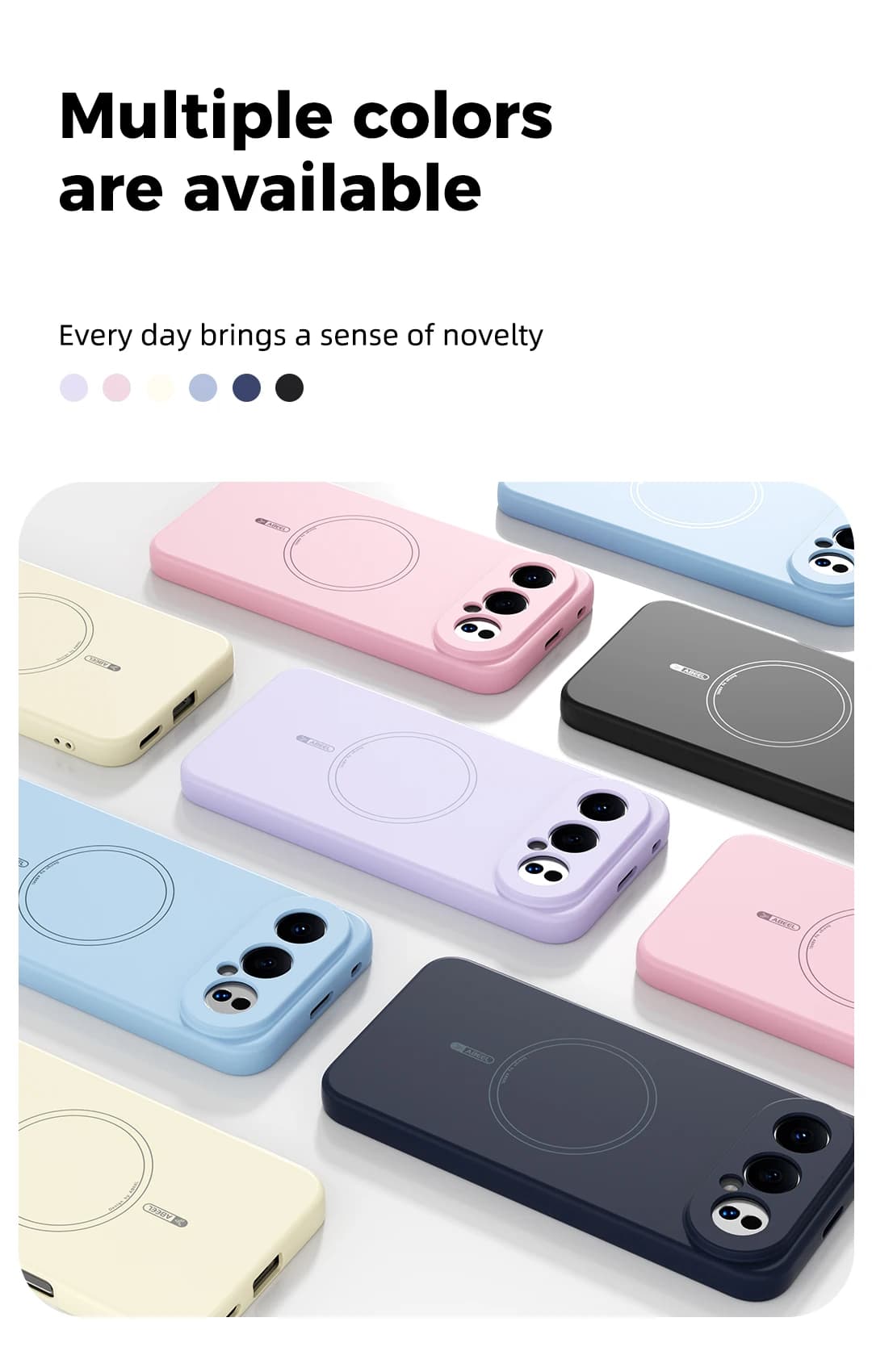 Fashion Phone Case For Vivo X300 FE X200 Pro Magnetic Skin Friendly Hand Feel Liquid Silicone Cover Solid Color Soft Fundas — image 2 of 6