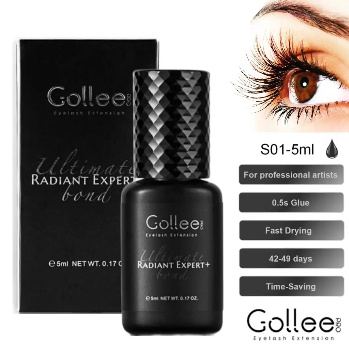 Gollee Fast-Drying Lash Extension Adhesive