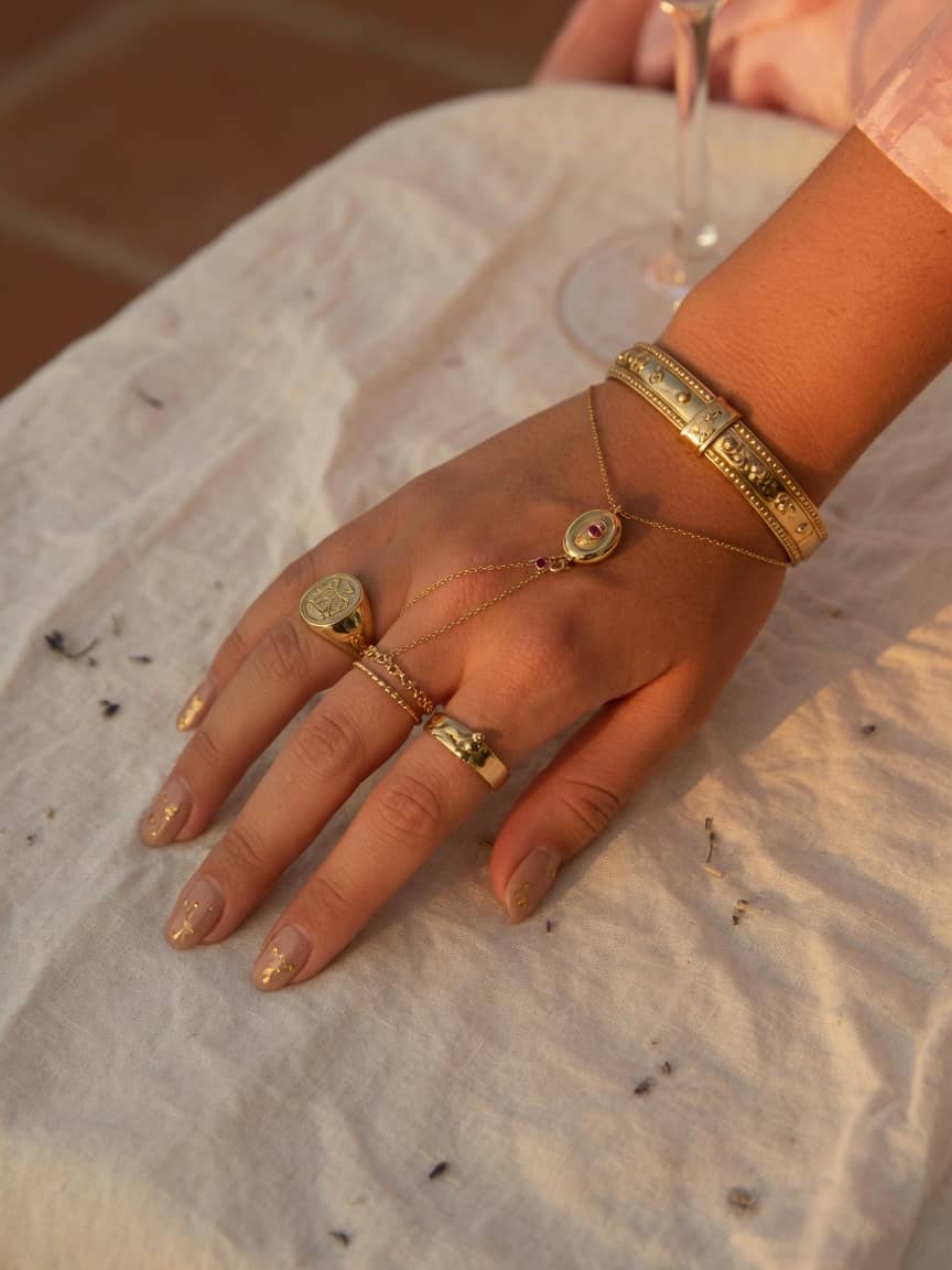 Mintello gold-plated and rhodium-plated fashion jewelry editorial