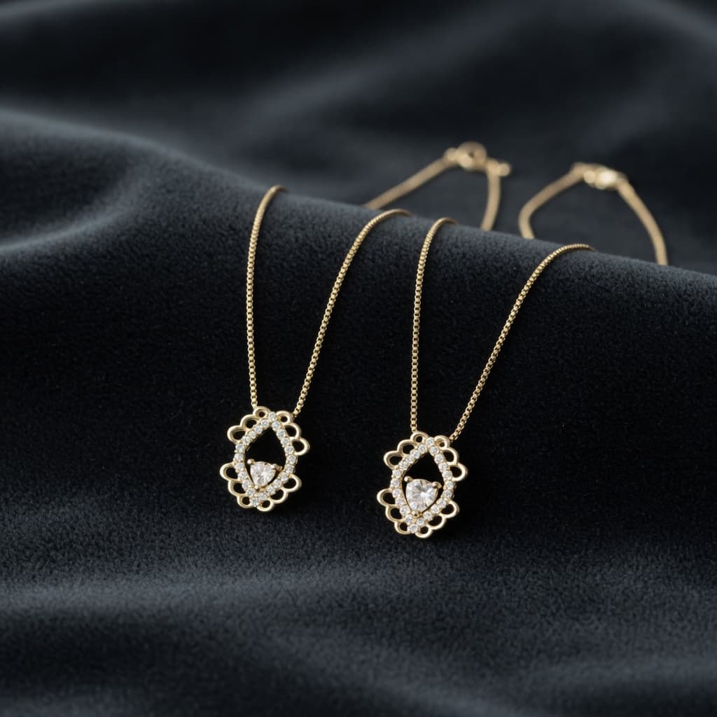 Dual Heart Pendant Chains