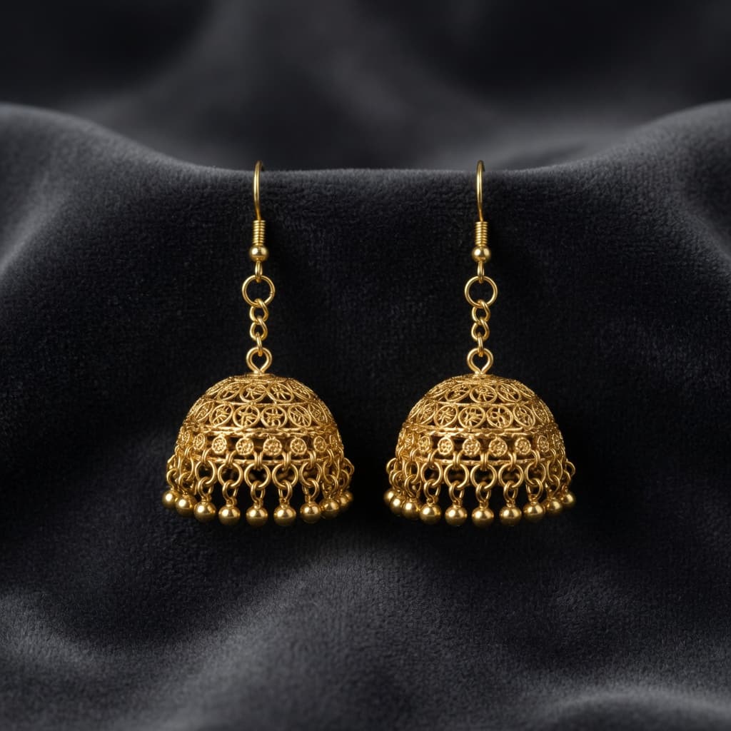 Hira Open Circle Drop Earrings