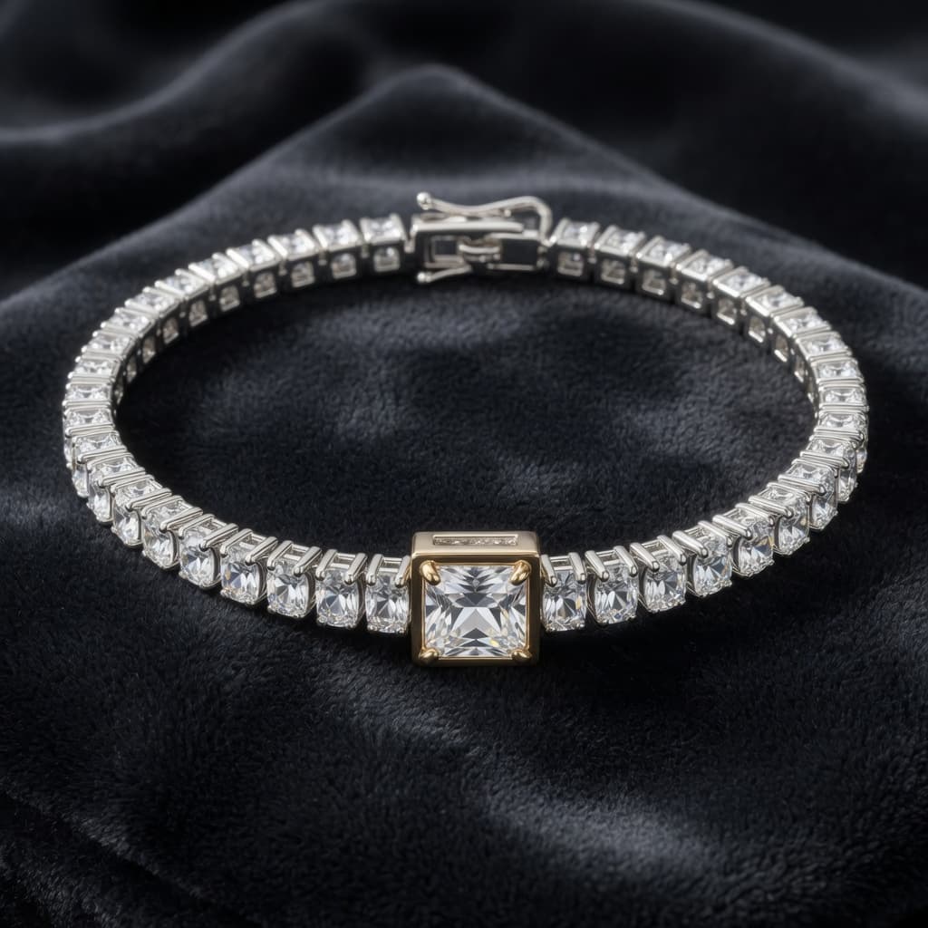 Nida Crystal Tennis Bracelet